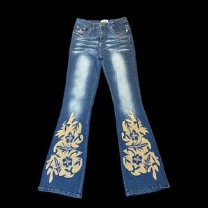 Liquid X Flare Jeans with Corduroy Details